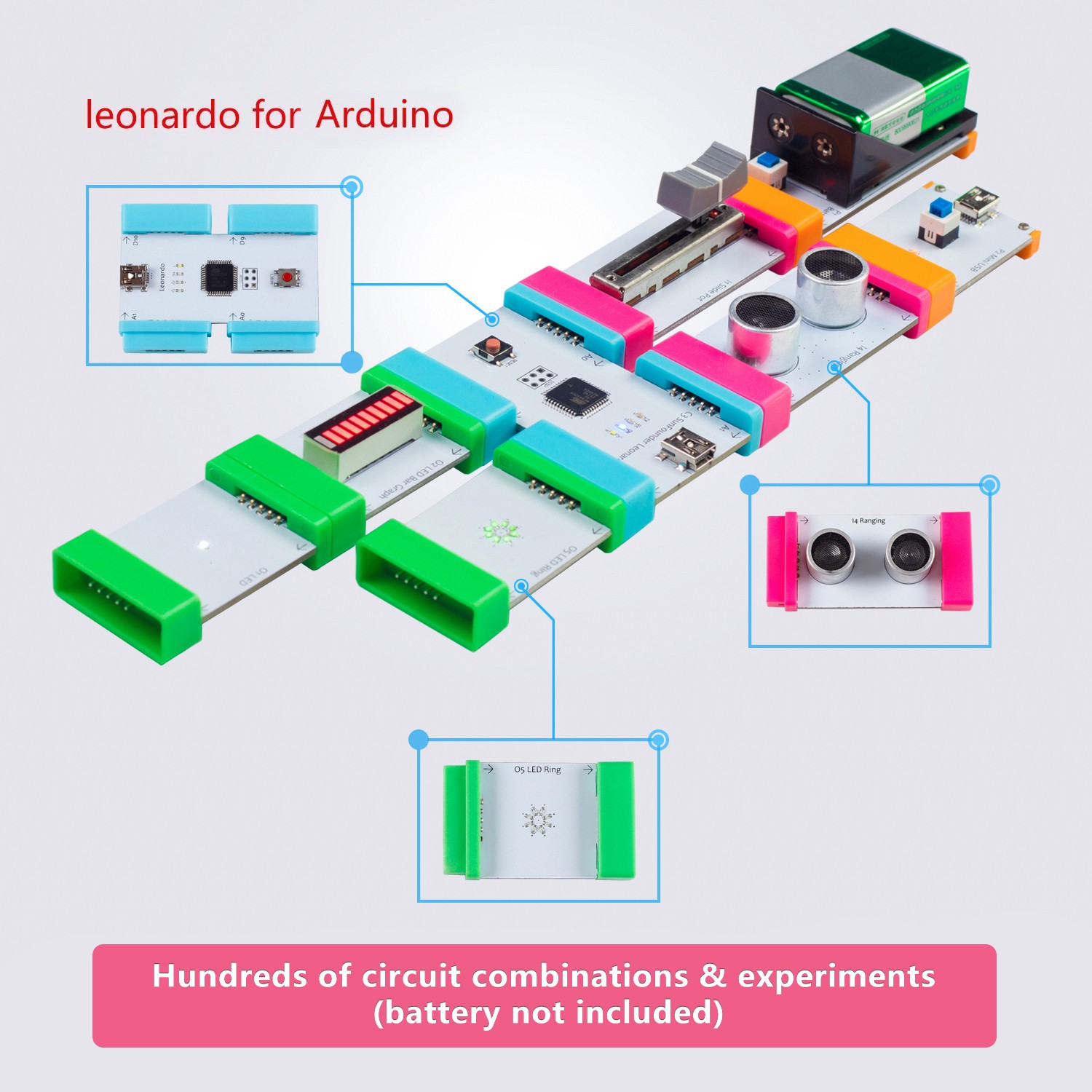 EC-Block, Easily Connected Electronics Building Block STEM Starter Kit